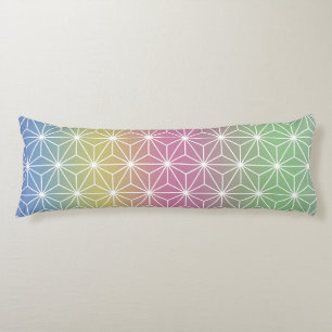 Japanisch Asanoha Pastel Rainbow Seitenschläferkissen