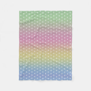 Japanisch Asanoha Traditionelle Printpastel Rainbo Fleecedecke