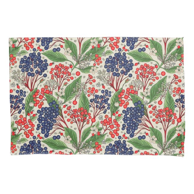 Japanisch Blau und Rot Berries Duvet Cover (Vorderseite)
