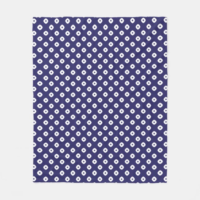 Japanisch Blue Fleece Blanket (Vorderseite)
