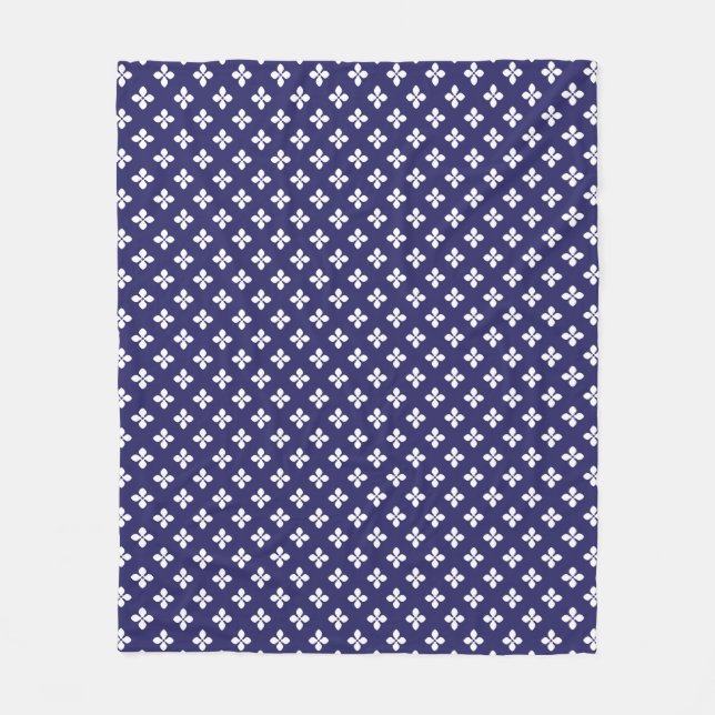 Japanisch Blue Fleece Blanket (Vorderseite)