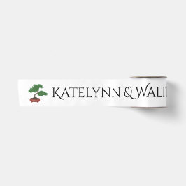 Japanisch Bonsai Tree Wedding Personalisiert Satinband