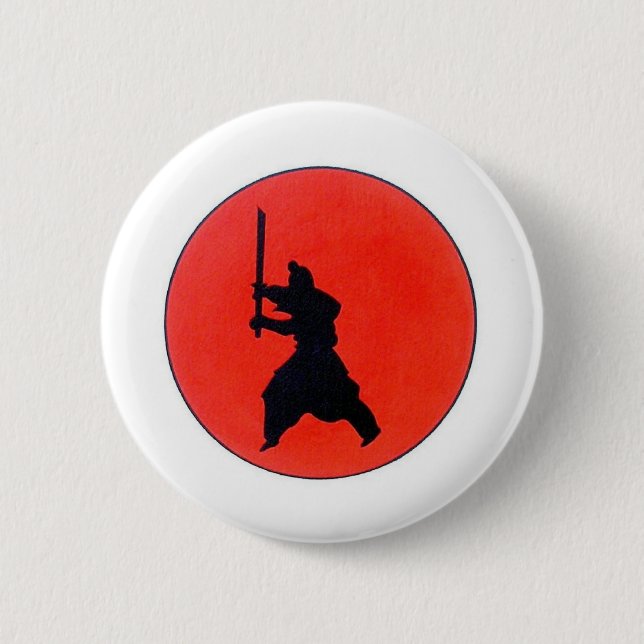 Japanisch Bushido 6 cm Abzeichen Button (Vorderseite)