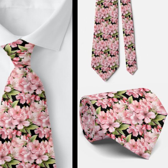 Japanisch Cherry Blossom Neck TIe Krawatte (Von Creator hochgeladen)