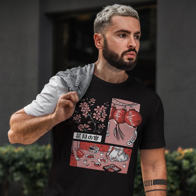 Japanisch Cherry Blossom Picnic T-Shirt (Von Creator hochgeladen)