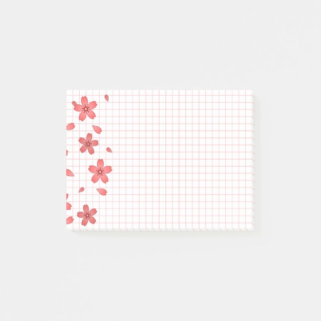 Japanisch Cherry Blossom Sakura Post-it Klebezettel (Vorderseite)