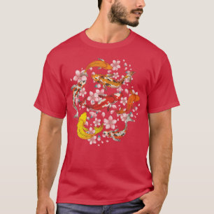 Japanisch Cherry Blossom Taisho Sanke Koi Sakura K T-Shirt
