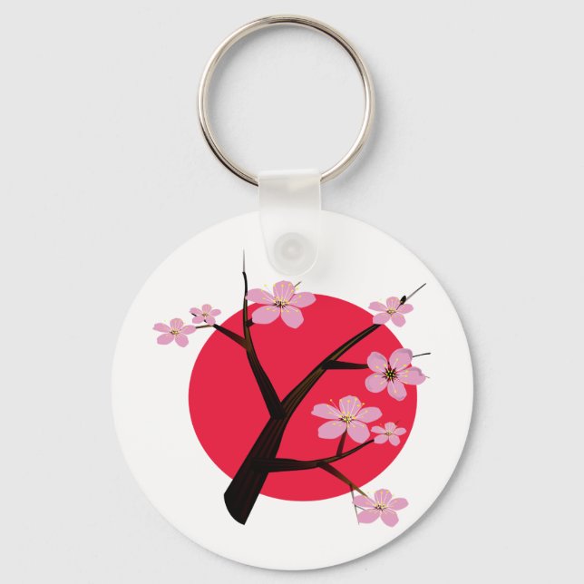 Japanisch Cherry Blossom Tattoo Schlüsselanhänger (Vorderseite)