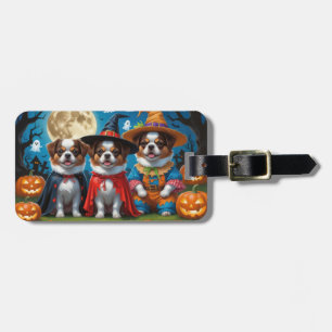 Japanisch Chin Dogs Pumpkin Halloween Funny Gepäckanhänger