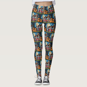 Japanisch Chin Dogs Pumpkin Halloween Funny Leggings