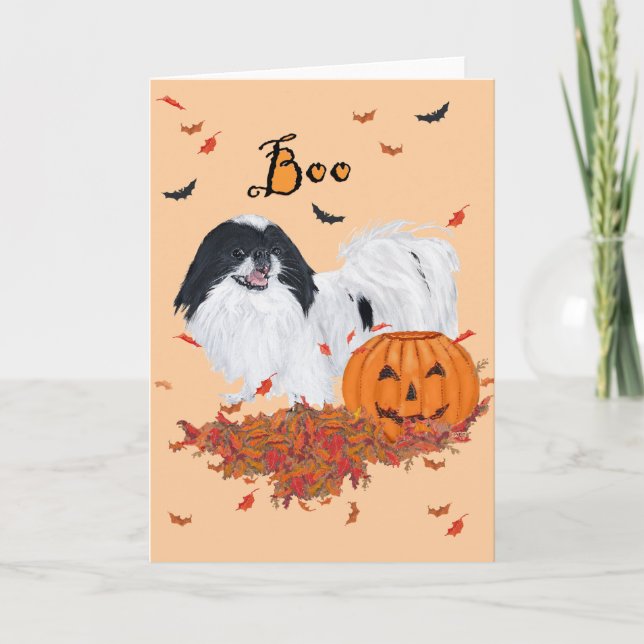 Japanisch-Chin Halloween Karte (Vorderseite)