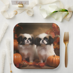 Japanisch Chin Welppy Autumn Delight Pumpkin Pappteller