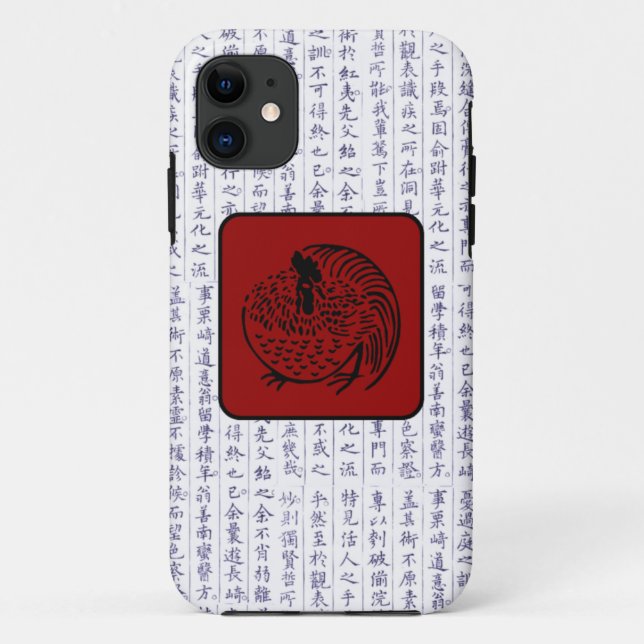 Japanisch Clan Kamon Kanji Script Rooster Case-Mate iPhone Hülle (Rückseite)