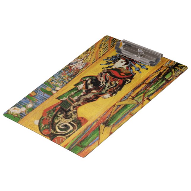 Japanisch Courtesan Oiran von Vincent van Gogh Klemmbrett (Schrägansicht)