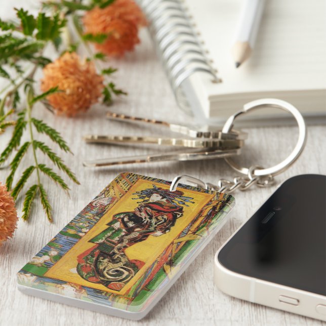 Japanisch Courtesan Oiran von Vincent van Gogh Schlüsselanhänger (Vorderseite rechts)