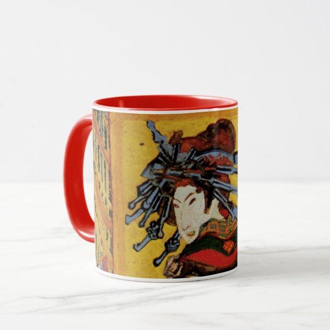 Japanisch Courtesan Oiran von Vincent van Gogh Tasse (Vorderseite Links)
