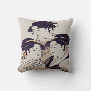 Japanisch, drei Damen, Kissen