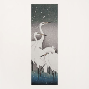 Japanisch Egrets Koson Cranes Winter Snow Yogamatte