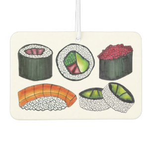 Japanisch Essen Sushi Roll Tuna Rolls Feinschmecke Autolufterfrischer