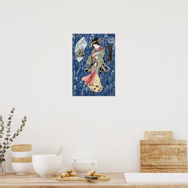Japanisch Geisha (1828) Keisai Eisen - Matte Poste Poster (Küche)