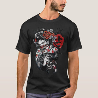 Japanisch Geisha Girl Vaporwave Cyberpunk Popart U T-Shirt