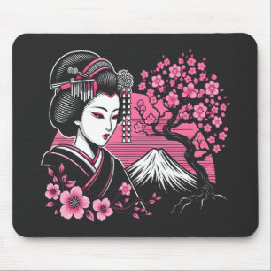 Japanisch Geisha Mount Fuji Japanisch Cherry Bloss Mousepad