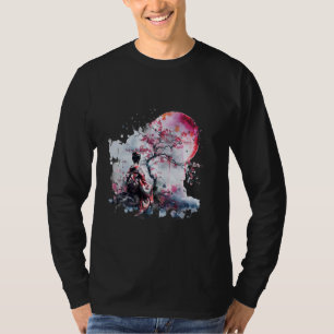 Japanisch Geisha Sakura Cherry Blossom Japanische T-Shirt