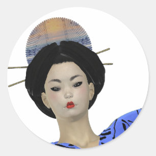 Japanisch Geisha Sticker Sheets