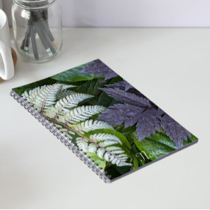Japanisch gestrichen Fern und Foliage Bloral Notizblock