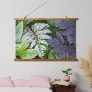 Japanisch gestrichen Fern und schwarz Cohosh Blüte Wandteppich Mit Holzrahmen