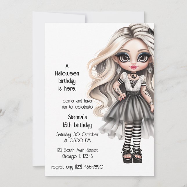 Japanisch Gothic Einladung (Vorderseite)