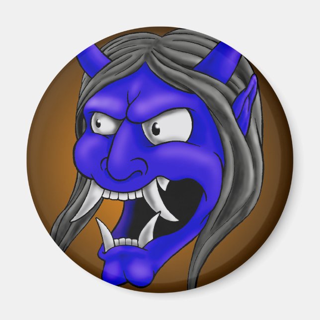 Japanisch Hannya Mask Magnet (Vorne)