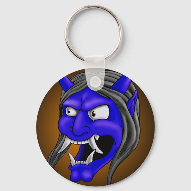 Japanisch Hannya Mask Schlüsselanhänger (Vorderseite)