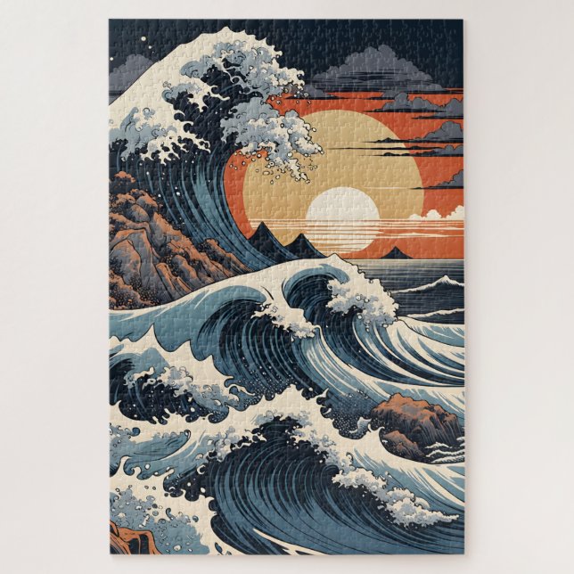 Japanisch Hokusai Wave (Vertikal)