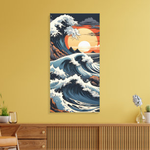 Japanisch Hokusai Wave Leinwanddruck