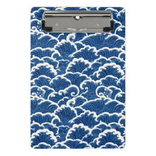 japanisch Inspiriertes Seamless Ocean Wave Muster Mini Klemmbrett