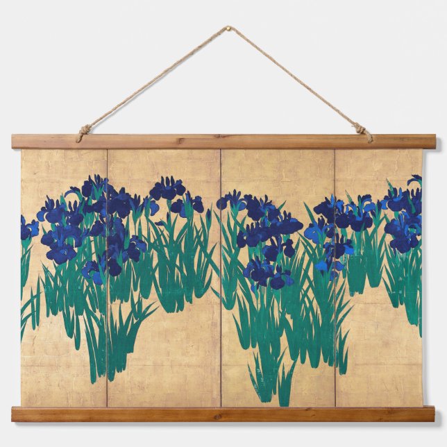 Japanisch Ire, Ogata Kōrin Wandteppich Mit Holzrahmen (Vorne)