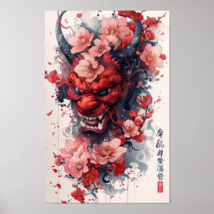 Japanisch Irezumi Hannya Tattoo Poster