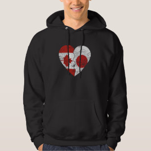 Japanisch Kanadische Flaggen Herz Kanada Japan Wur Hoodie