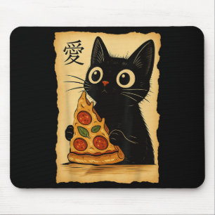 Japanisch Kawaii Anime Cat Pizza Ästhetische Katze Mousepad