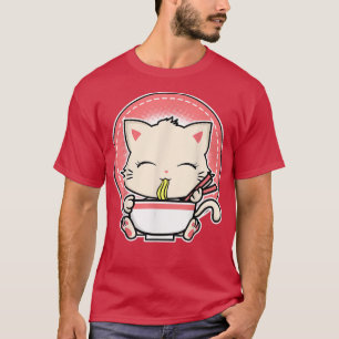 Japanisch Kawaii Neko Cat Ramen Bowl Anime Japanis T-Shirt