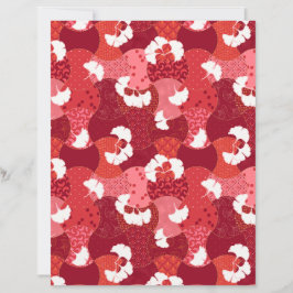 Japanisch Kimono Muster Red Ginkgo Scrapbook Paper