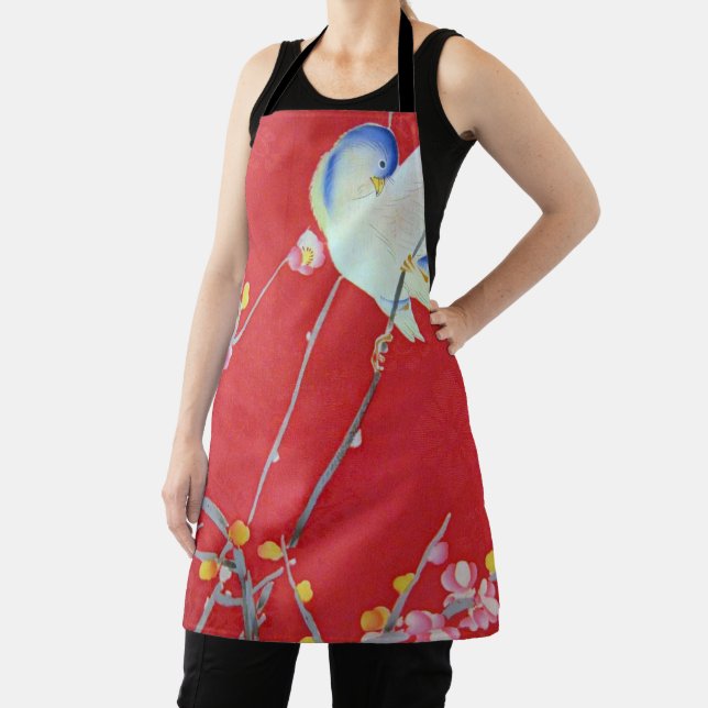 Japanisch KIMONO Textil, Bluebird Schürze (InSitu)