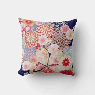 Japanisch KIMONO Textil, Blume Kissen