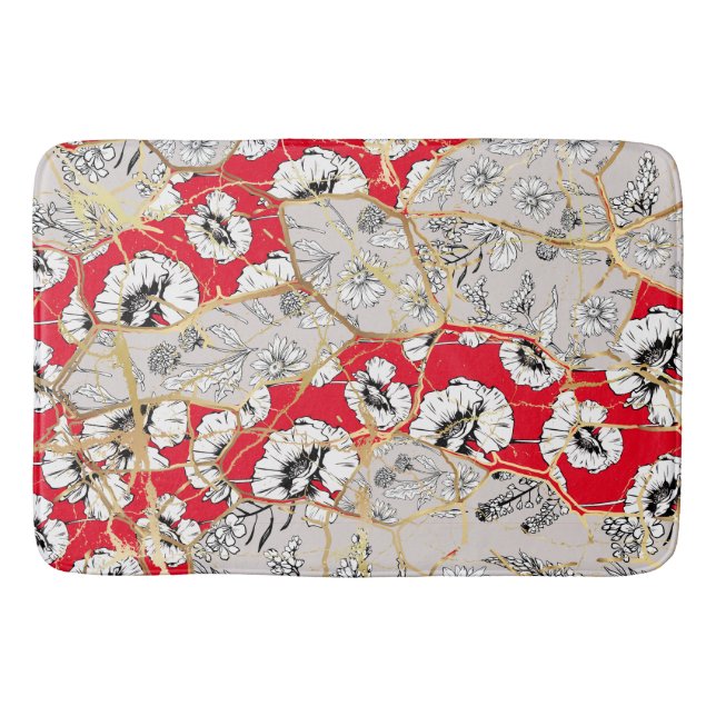 Japanisch Kintsugi. Badematte (Vorderseite)