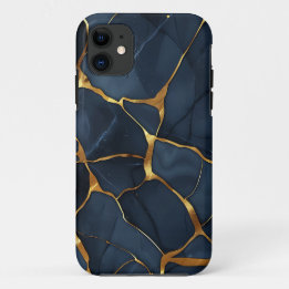 Japanisch Kintsugi Dark Blue Case-Mate iPhone Hülle