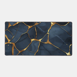 Japanisch Kintsugi Dark Blue Schreibtischunterlage