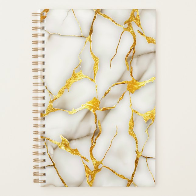 Japanisch Kintsugi White Gold Planer (Vorderseite)