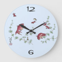 Japanisch Koi Fine Art Clock