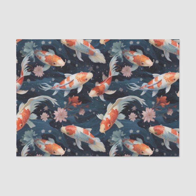 Japanisch Koi Fish Decoupage Seidenpapier (Vorderseite)